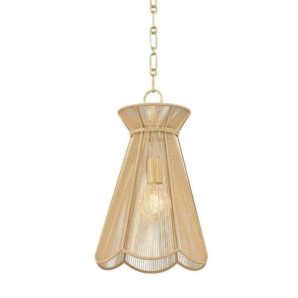 Mitzi - H755701-AGB - One Light Pendant - Aaliyah - Aged Brass from Lighting & Bulbs Unlimited in Charlotte, NC