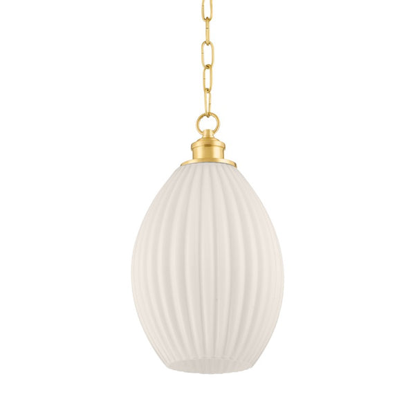 Mitzi - H771701S-AGB - One Light Pendant - Hillary - Aged Brass from Lighting & Bulbs Unlimited in Charlotte, NC