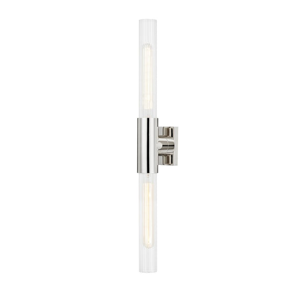 Hudson Valley - 1202-PN - Two Light Wall Sconce - Asher - Polished Nickel from Lighting & Bulbs Unlimited in Charlotte, NC