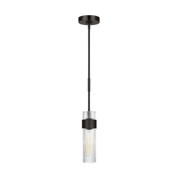 Visual Comfort Studio - CP1161AI - One Light Pendant - Geneva - Aged Iron from Lighting & Bulbs Unlimited in Charlotte, NC