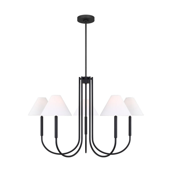 Visual Comfort Studio - DJC1035MBK - Six Light Chandelier - Porteau - Midnight Black from Lighting & Bulbs Unlimited in Charlotte, NC