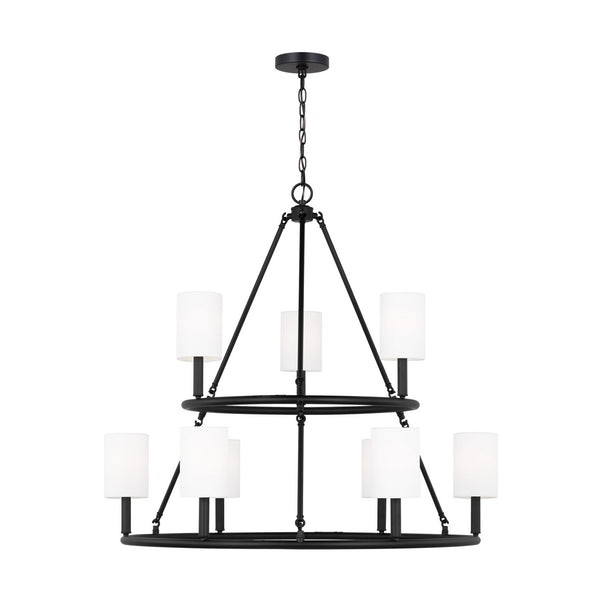 Visual Comfort Studio - DJC1099MBK - Nine Light Chandelier - Egmont - Midnight Black from Lighting & Bulbs Unlimited in Charlotte, NC