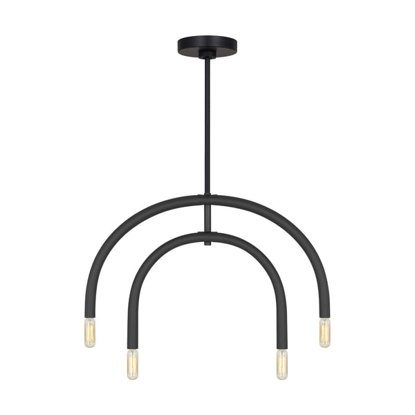 Visual Comfort Studio - DJC1114MBK - Four Light Chandelier - Hadden - Midnight Black from Lighting & Bulbs Unlimited in Charlotte, NC