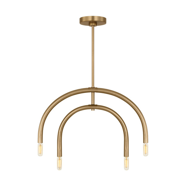 Visual Comfort Studio - DJC1114SB - Four Light Chandelier - Hadden - Satin Brass from Lighting & Bulbs Unlimited in Charlotte, NC