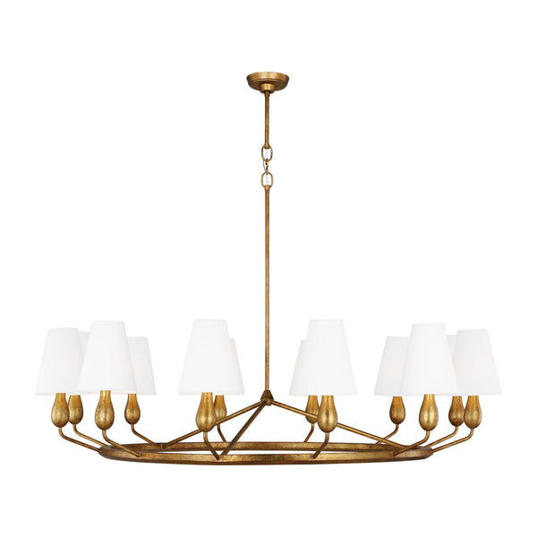 Visual Comfort Studio - TC11712ADB - 12 Light Chandelier - Ziba - Antique Gild from Lighting & Bulbs Unlimited in Charlotte, NC