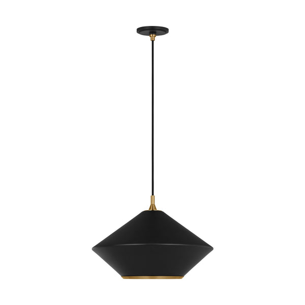 Visual Comfort Studio - TP1221MBKBBS - One Light Pendant - Stanza - Midnight Black from Lighting & Bulbs Unlimited in Charlotte, NC