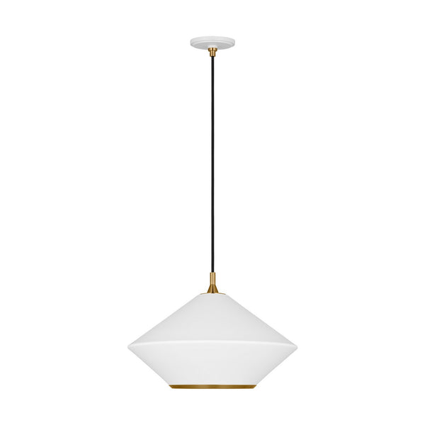 Visual Comfort Studio - TP1221MWTBBS - One Light Pendant - Stanza - Matte White from Lighting & Bulbs Unlimited in Charlotte, NC
