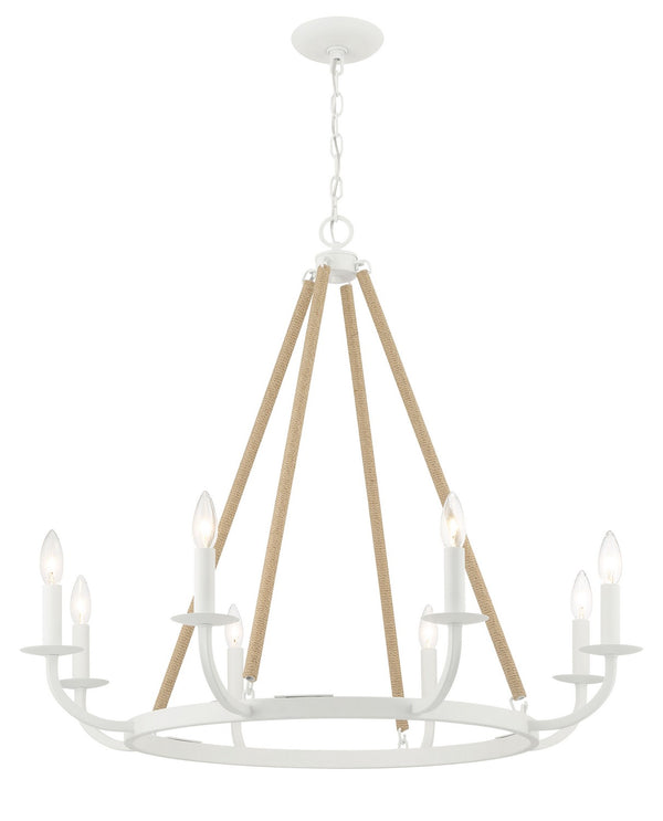 Minka-Lavery - 2128-655 - Eight Light Chandelier - Lanton - Sand White from Lighting & Bulbs Unlimited in Charlotte, NC