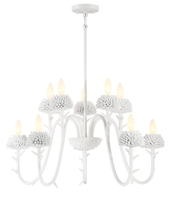 Minka-Lavery - 5907-655 - Ten Light Chandelier - North Fork By Robin Baron - Sand White from Lighting & Bulbs Unlimited in Charlotte, NC