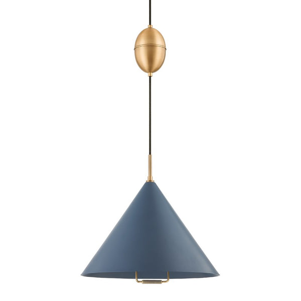 Troy Lighting - F7618-PBR/SBL - One Light Pendant - Fontana - Patina Brass from Lighting & Bulbs Unlimited in Charlotte, NC