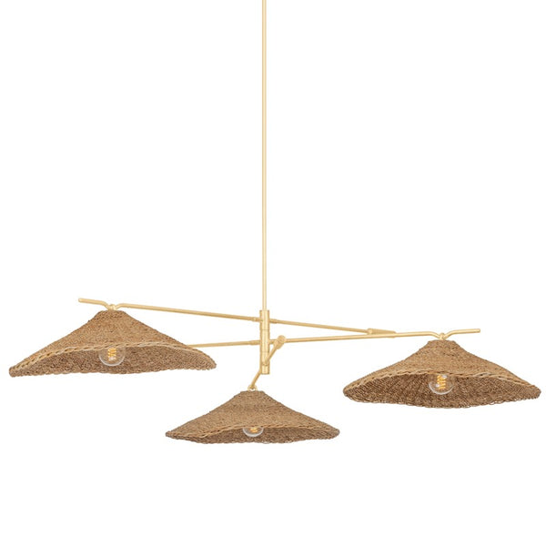 Troy Lighting - F8772-VGL - Three Light Chandelier - Valier - Vintage Gold Leaf from Lighting & Bulbs Unlimited in Charlotte, NC