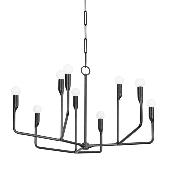 Troy Lighting - F9232-FOR - Nine Light Chandelier - Norman - Forged Iron from Lighting & Bulbs Unlimited in Charlotte, NC