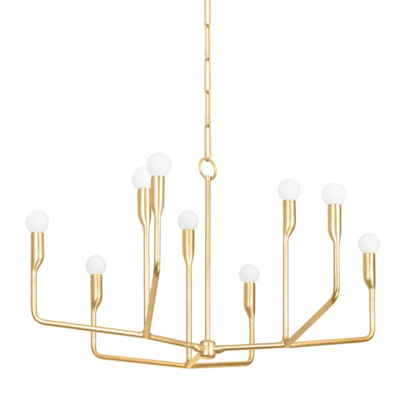 Troy Lighting - F9232-VGL - Nine Light Chandelier - Norman - Vintage Gold Leaf from Lighting & Bulbs Unlimited in Charlotte, NC