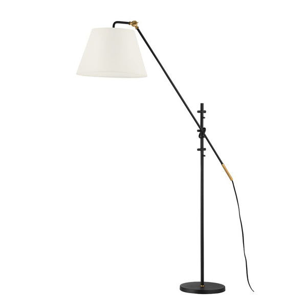 Troy Lighting - PFL2678-PBR/TBK - One Light Floor Lamp - Navin - Patina Brass from Lighting & Bulbs Unlimited in Charlotte, NC