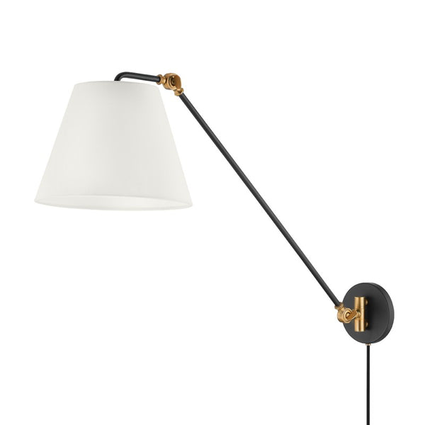 Troy Lighting - PTL2627-PBR/TBK - One Light Wall Sconce - Navin - Patina Brass from Lighting & Bulbs Unlimited in Charlotte, NC