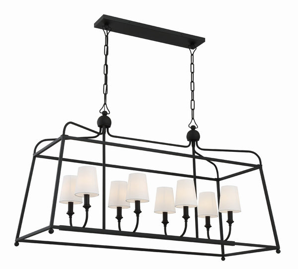 Crystorama - 2249-BF - Eight Light Chandelier - Sylvan - Black Forged from Lighting & Bulbs Unlimited in Charlotte, NC