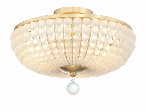 Crystorama - BLA-10660-GA - Three Light Ceiling Mount - Bella - Antique Gold from Lighting & Bulbs Unlimited in Charlotte, NC