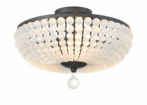 Crystorama - BLA-10660-MK - Three Light Ceiling Mount - Bella - Matte Black from Lighting & Bulbs Unlimited in Charlotte, NC