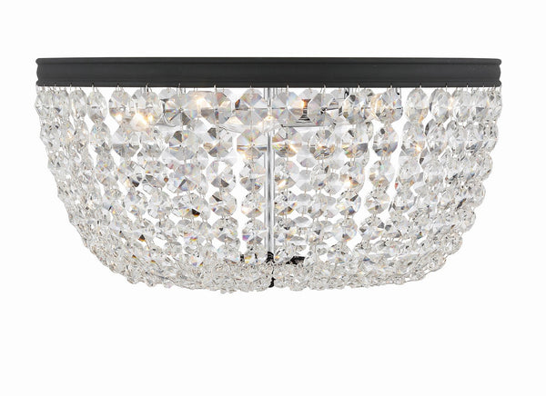 Crystorama - NOL-320-BF-CL-MWP - Five Light Ceiling Mount - Nola - Black Forged from Lighting & Bulbs Unlimited in Charlotte, NC