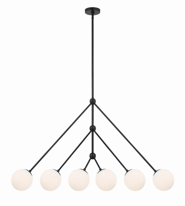Crystorama - OMN-3006-MK - Six Light Chandelier - Omni - Matte Black from Lighting & Bulbs Unlimited in Charlotte, NC