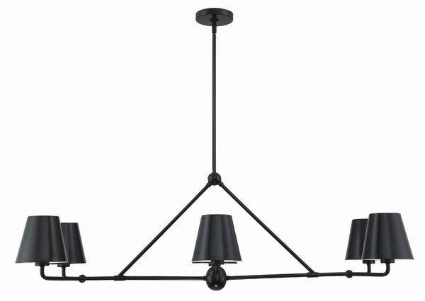 Crystorama - XAV-B9306-MK - Six Light Chandelier - Xavier - Matte Black from Lighting & Bulbs Unlimited in Charlotte, NC