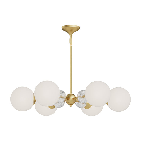 Alora - CH415330BGOP - Six Light Chandelier - Celia - Brushed Gold/Opal Glass|Matte Black/Opal Glass from Lighting & Bulbs Unlimited in Charlotte, NC