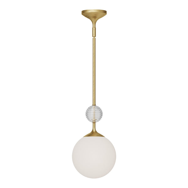 Alora - PD415308BGOP - One Light Pendant - Celia - Brushed Gold/Opal Glass|Matte Black/Opal Glass from Lighting & Bulbs Unlimited in Charlotte, NC