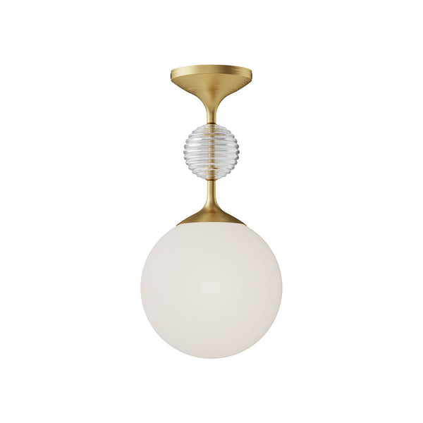 Alora - SF415308BGOP - One Light Semi-Flush Mount - Celia - Brushed Gold/Opal Glass|Matte Black/Opal Glass from Lighting & Bulbs Unlimited in Charlotte, NC