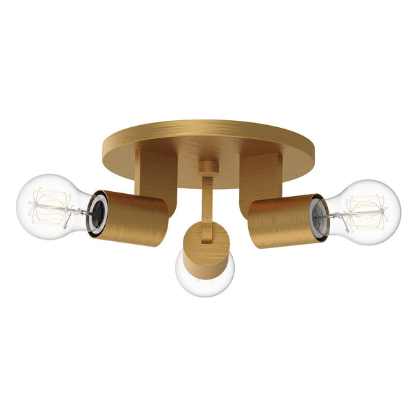 Alora - SF607003AG - Three Light Semi-Flush Mount - Claire - Aged Gold|Matte Black from Lighting & Bulbs Unlimited in Charlotte, NC