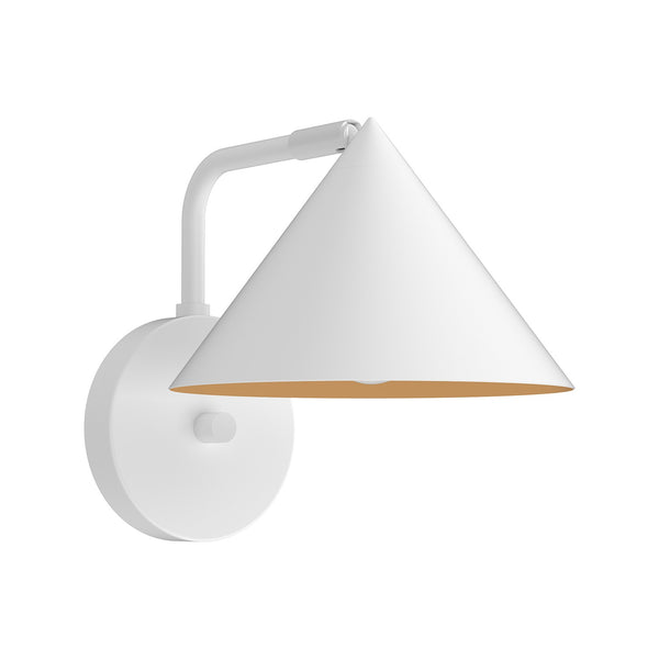 Alora - WV485007WH - One Light Wall Sconce - Remy - Brushed Gold|Matte Black|White from Lighting & Bulbs Unlimited in Charlotte, NC