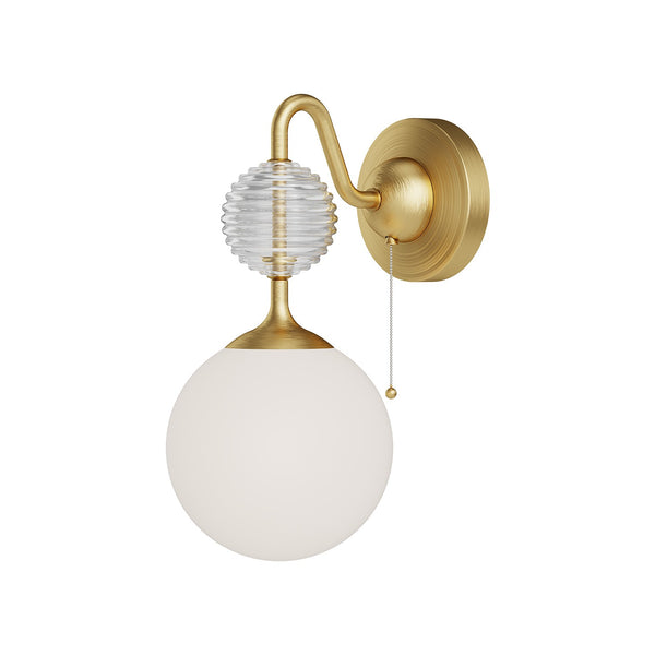 Alora - WV415306BGOP - One Light Wall Sconce - Celia - Brushed Gold/Opal Glass|Matte Black/Opal Glass from Lighting & Bulbs Unlimited in Charlotte, NC