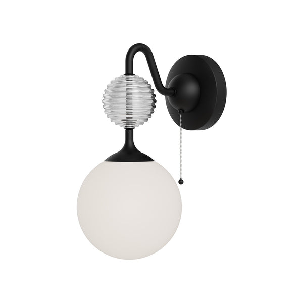 Alora - WV415306MBOP - One Light Wall Sconce - Celia - Brushed Gold/Opal Glass|Matte Black/Opal Glass from Lighting & Bulbs Unlimited in Charlotte, NC