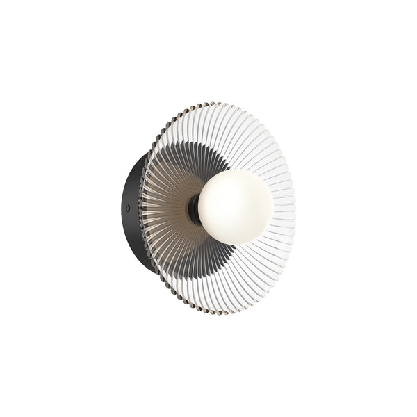 Alora - WV417510MBCR - LED Wall Sconce - Hera - Brushed Gold/Clear Ribbed Glass|Matte Black/Clear Ribbed Glass from Lighting & Bulbs Unlimited in Charlotte, NC