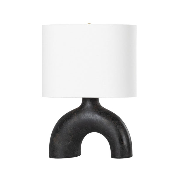 Hudson Valley - L1622-AGB/CEC - One Light Table Lamp - Valhalla - Aged Brass/Earth Charcoal Ceramic from Lighting & Bulbs Unlimited in Charlotte, NC