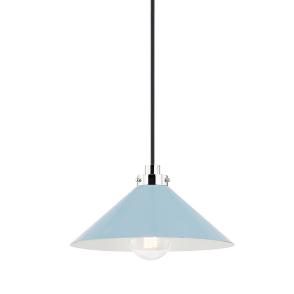 Hudson Valley - MDS1401-PN/BB - One Light Pendant - Clivedon - Polished Nickel from Lighting & Bulbs Unlimited in Charlotte, NC