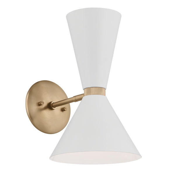 Kichler - 52570CPZWH - Two Light Wall Sconce - Phix - Champagne Bronze from Lighting & Bulbs Unlimited in Charlotte, NC