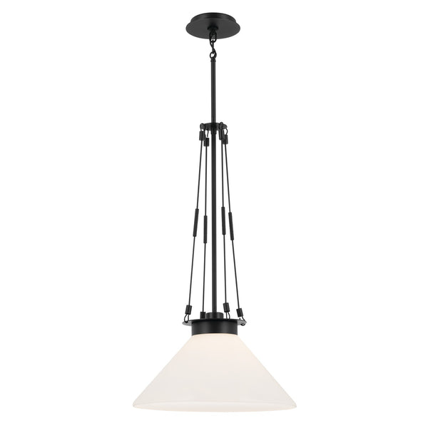 Kichler - 52581BK - One Light Pendant - Albers - Black from Lighting & Bulbs Unlimited in Charlotte, NC