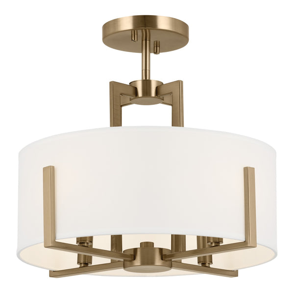 Kichler - 52591CPZ - Four Light Semi Flush Mount - Malen - Champagne Bronze from Lighting & Bulbs Unlimited in Charlotte, NC