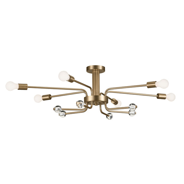 Kichler - 52602CPZ - Six Light Semi Flush Mount - Ocala - Champagne Bronze from Lighting & Bulbs Unlimited in Charlotte, NC
