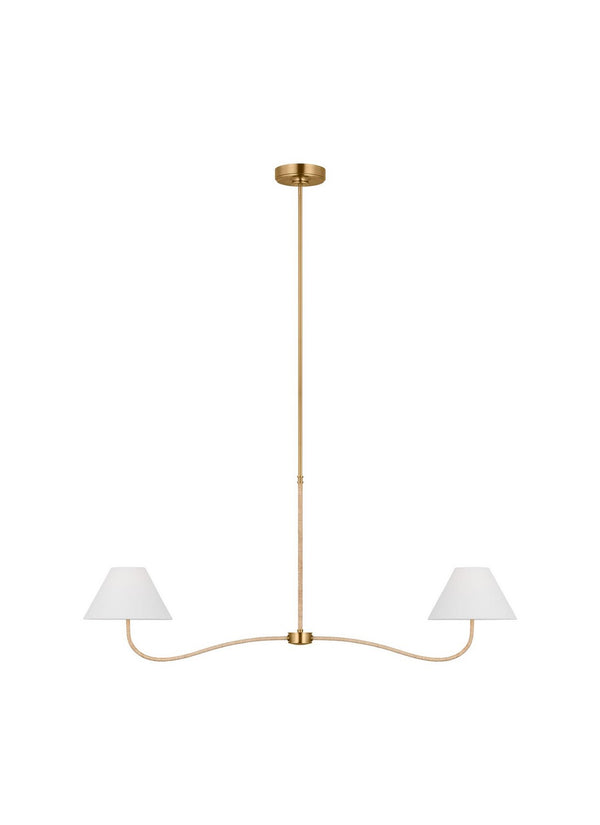 Visual Comfort Studio - CC1712BBS - Two Light Linear Chandelier - Laguna - Burnished Brass from Lighting & Bulbs Unlimited in Charlotte, NC