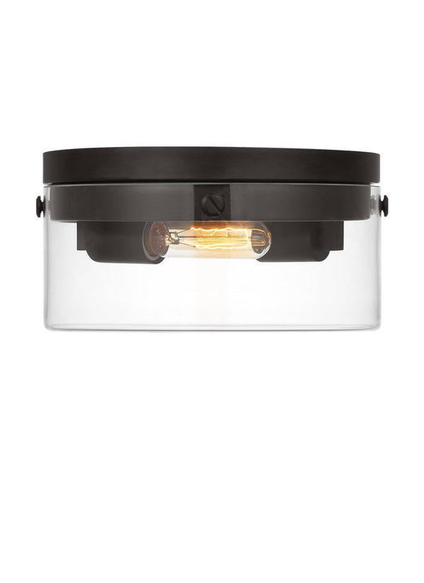 Visual Comfort Studio - CF1002AI - Two Light Flush Mount - Garrett - Aged Iron from Lighting & Bulbs Unlimited in Charlotte, NC