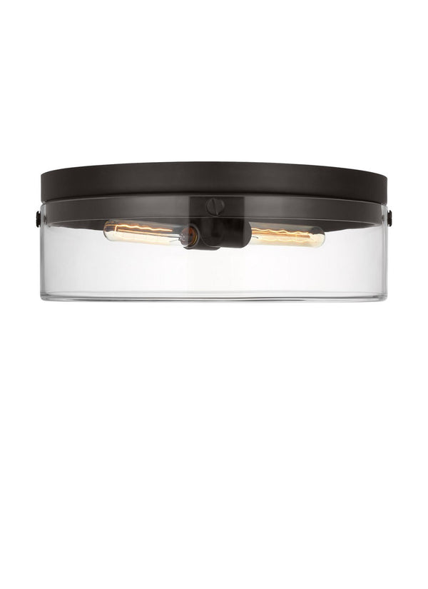 Visual Comfort Studio - CF1032AI - Two Light Flush Mount - Garrett - Aged Iron from Lighting & Bulbs Unlimited in Charlotte, NC