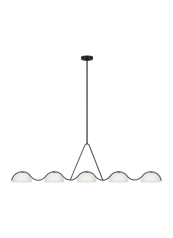 Visual Comfort Studio - KC1125MBK - Five Light Linear Chandelier - Nido - Midnight Black from Lighting & Bulbs Unlimited in Charlotte, NC