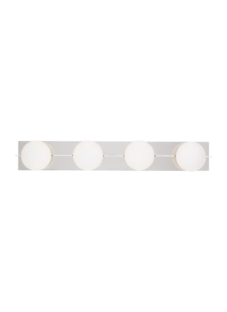 Visual Comfort Modern - SLBA123N - Four Light Bath Vanity - Polished Nickel from Lighting & Bulbs Unlimited in Charlotte, NC
