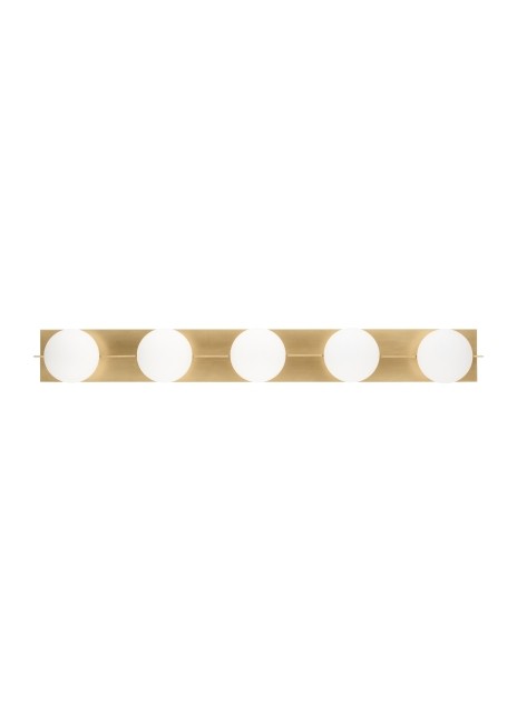 Visual Comfort Modern - SLBA124NB - Five Light Bath Vanity - Natural Brass from Lighting & Bulbs Unlimited in Charlotte, NC