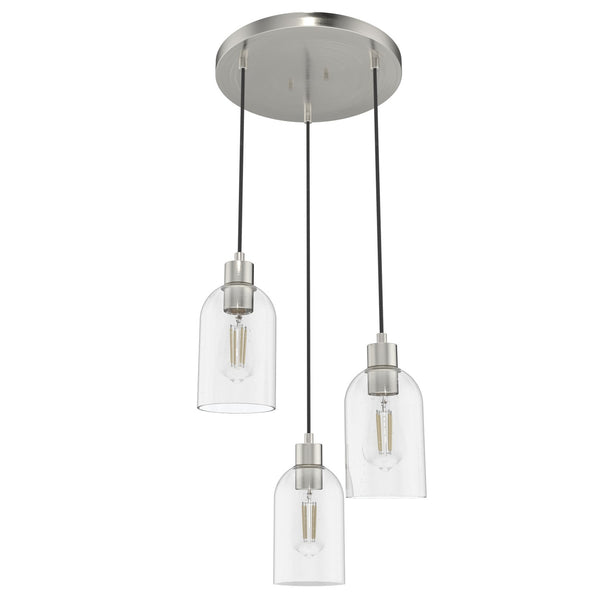 Hunter - 19718 - Three Light Cluster - Lochmeade - Brushed Nickel from Lighting & Bulbs Unlimited in Charlotte, NC