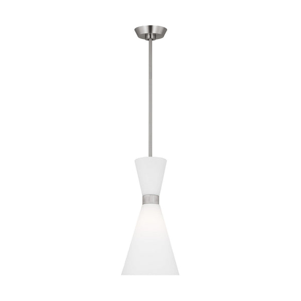 Visual Comfort Studio - DJP1101BS - One Light Pendant - Belcarra - Brushed Steel from Lighting & Bulbs Unlimited in Charlotte, NC