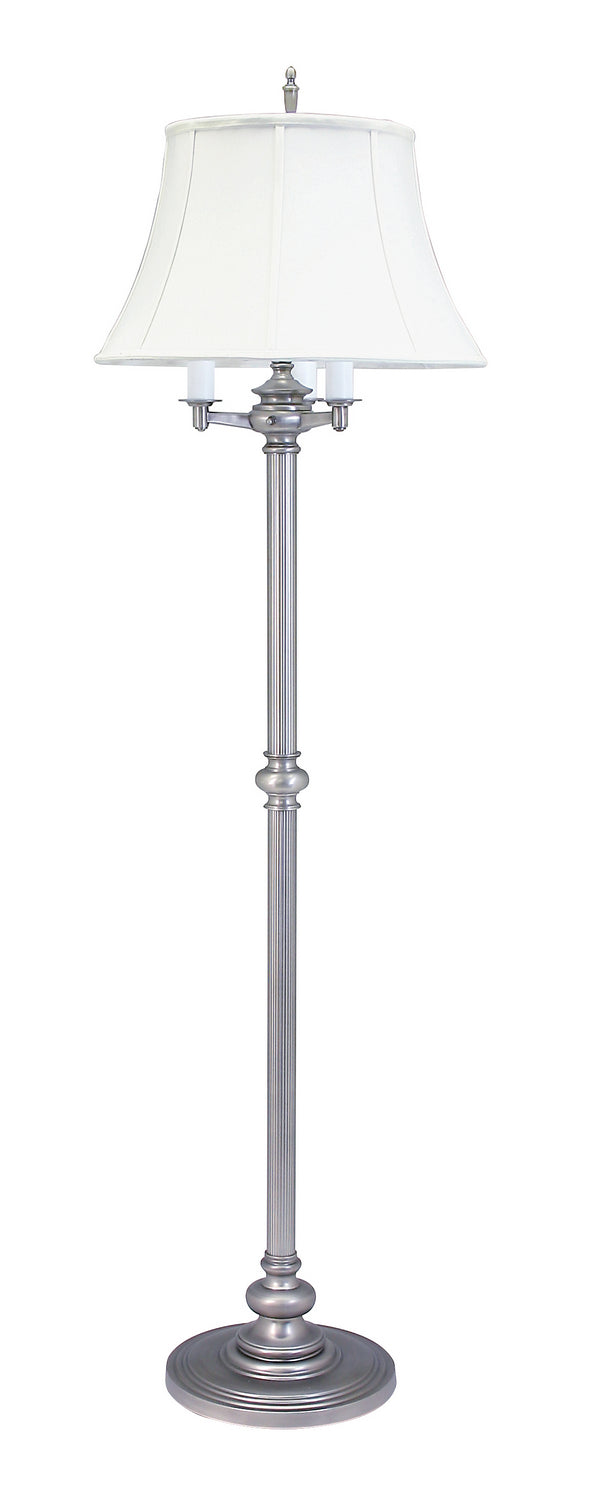 Four Light Floor Lamp from the Newport Collection in Pewter Finish by House of Troy