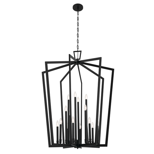 Kichler - 43499BK - 16 Light Foyer Pendant - Abbotswell - Black from Lighting & Bulbs Unlimited in Charlotte, NC