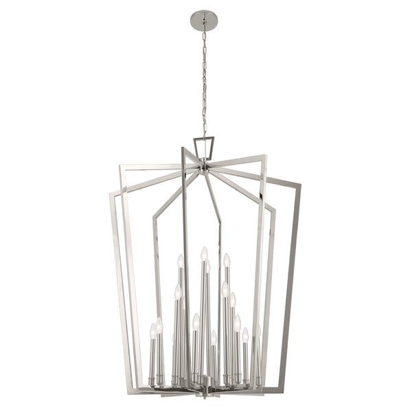 Kichler - 43499PN - 16 Light Foyer Pendant - Abbotswell - Polished Nickel from Lighting & Bulbs Unlimited in Charlotte, NC